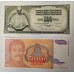 YUGOSLAVIA 1986-1994 . FIVE HUNDRED 500 and FIFTY THOUSAND 50,000 DINARA BANKNOTES